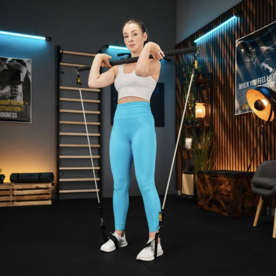 Палиця гімнастична з еспандерами Trex Sport TX-023TS 14-74кг Киев