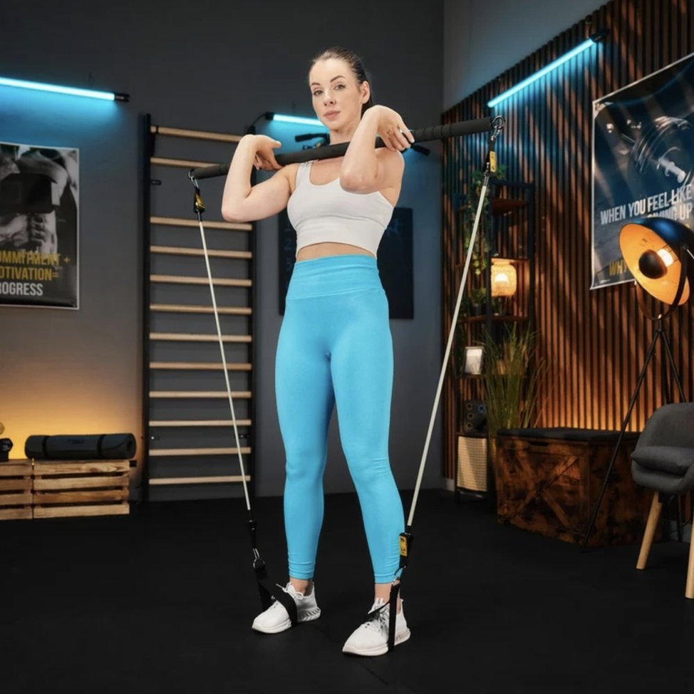 Палиця гімнастична з еспандерами Trex Sport TX-023TS 14-74кг Киев - изображение 6