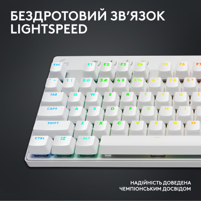 Клавіатура Logitech G PRO X TKL Lightspeed Tactile USB UA White (920-012148) Вінниця - фото 3