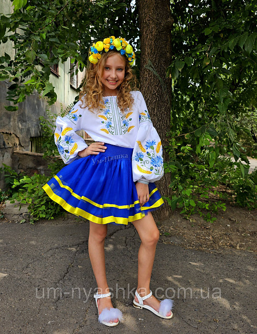 Дитяча вишиванка з волошками та колосками Кривий Ріг - фото 3