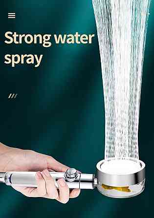 Насадка для душа с пропеллером и фильтром, держатель, шланг (1,5м). Воронка для душа поворотная. Водосберегающая воронка Киев