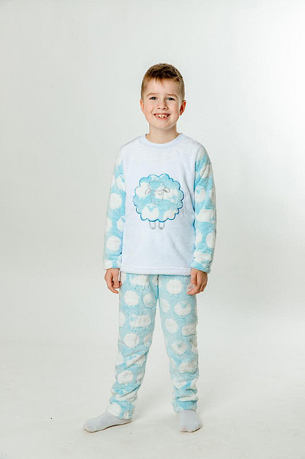 Пижама теплая детская велсофт 