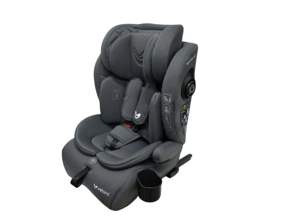 Автокресло VELANO Flexo i-Size 76–150 см, ISOFIX + Top Tether/ремень, grey Киев - изображение 2