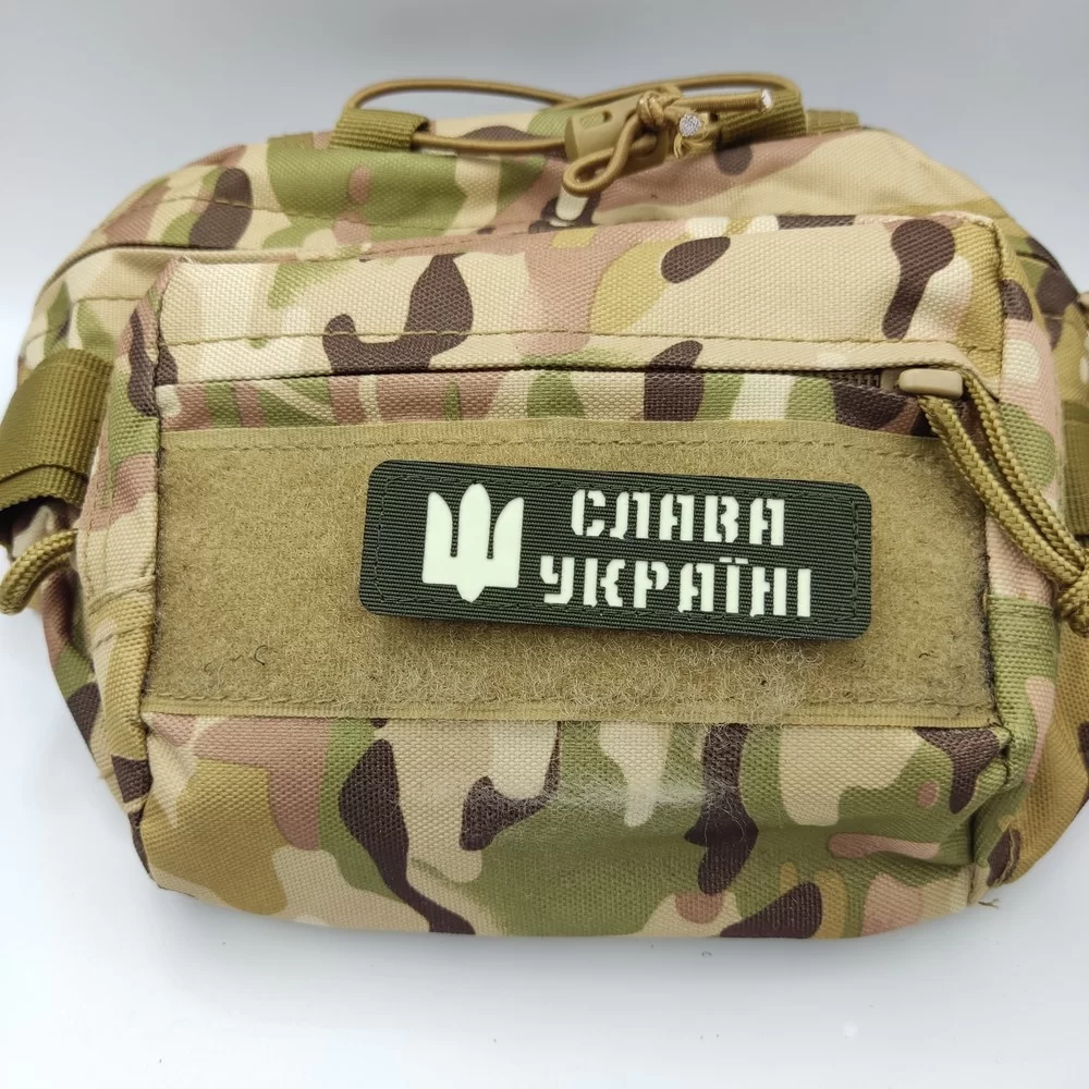 Патч / шеврон світловідбиваючий Слава Україні хакі Запоріжжя - фото 3