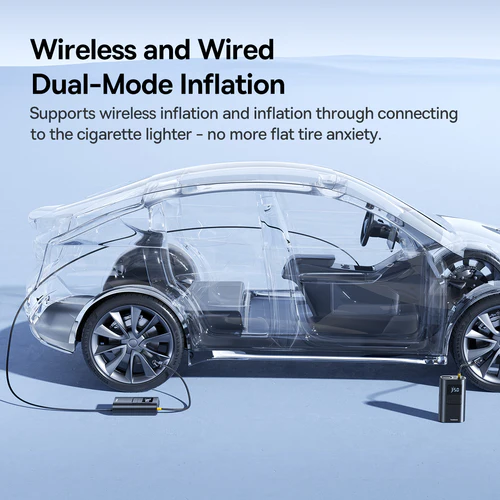 Автомобильный насос Baseus PrimeTrip VA1 Wired and Wireless 2-in-1 Tire Inflator Cosmic Black Одесса - изображение 8