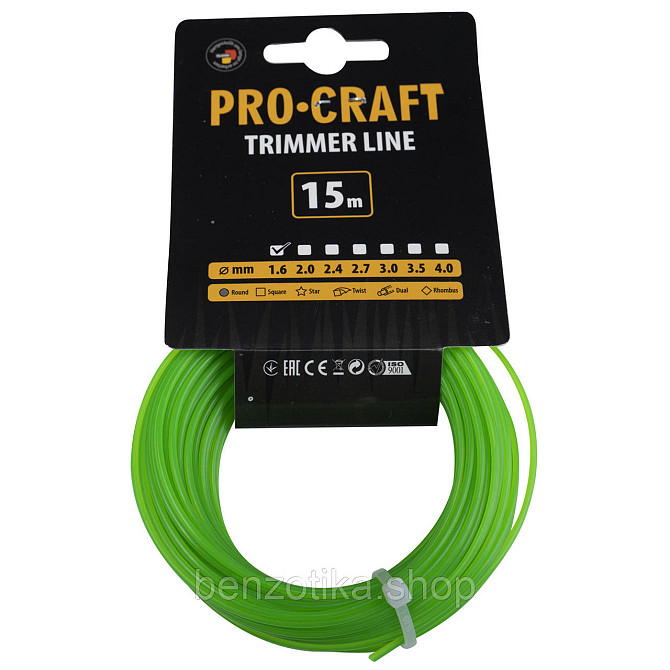 Волосінь круг Procraft 1.6мм 15м Киев - изображение 1
