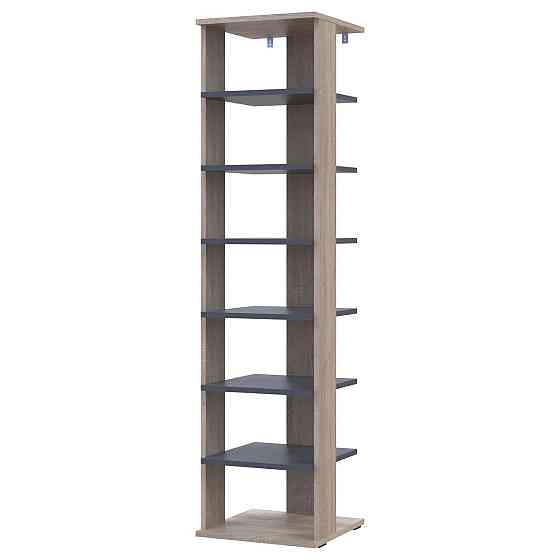 Полка для обуви Doros Паоло 38,4х38,4х153,4 см Дуб сонома/Графит (DRS-011438) Львов