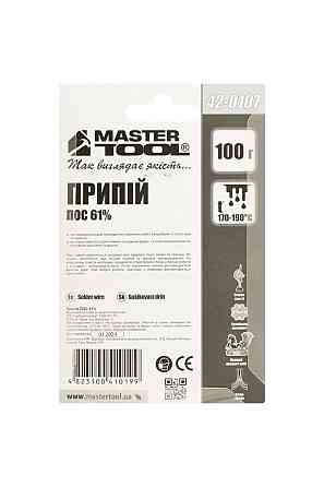 MASTERTOOL Припій для паяння MASTERTOOL ПОС 61% Ø 1 мм 100 г котушка 42-0107 Коломия