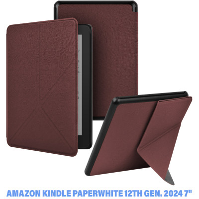Чохол до електронної книги BeCover Ultra Slim Origami Amazon Kindle Paperwhite 12th Gen. 2024 7&quot; Red Wine (712842) Вінниця - фото 1