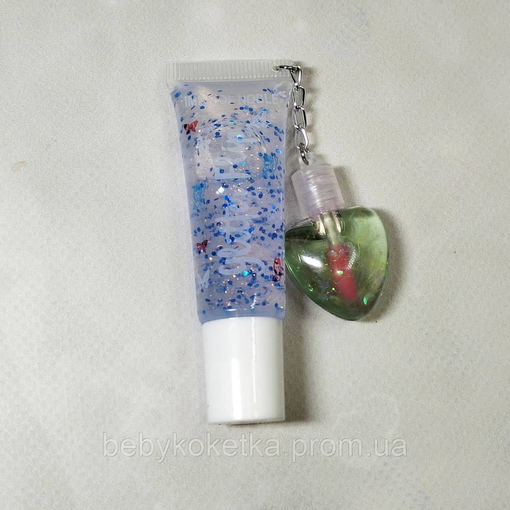 Дитячий блиск для губ у тюбику гліттерний Iman of Noble Синій Львів - фото 1