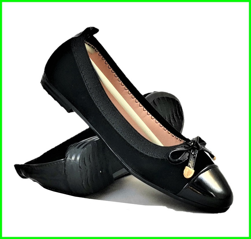 Жіночі Балетки Чорні Мокасини Туфлі Замшеві Лакові (розміри: 36,37,38,39,40,41) — 2 Дніпро - фото 8