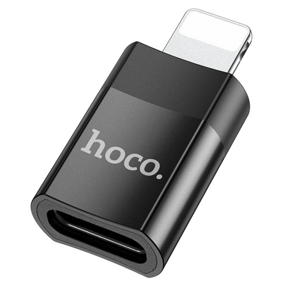 Кабель-перехiдник HOCO UA17 iP Male to Type-C female USB2.0 adapter Black Київ - фото 1