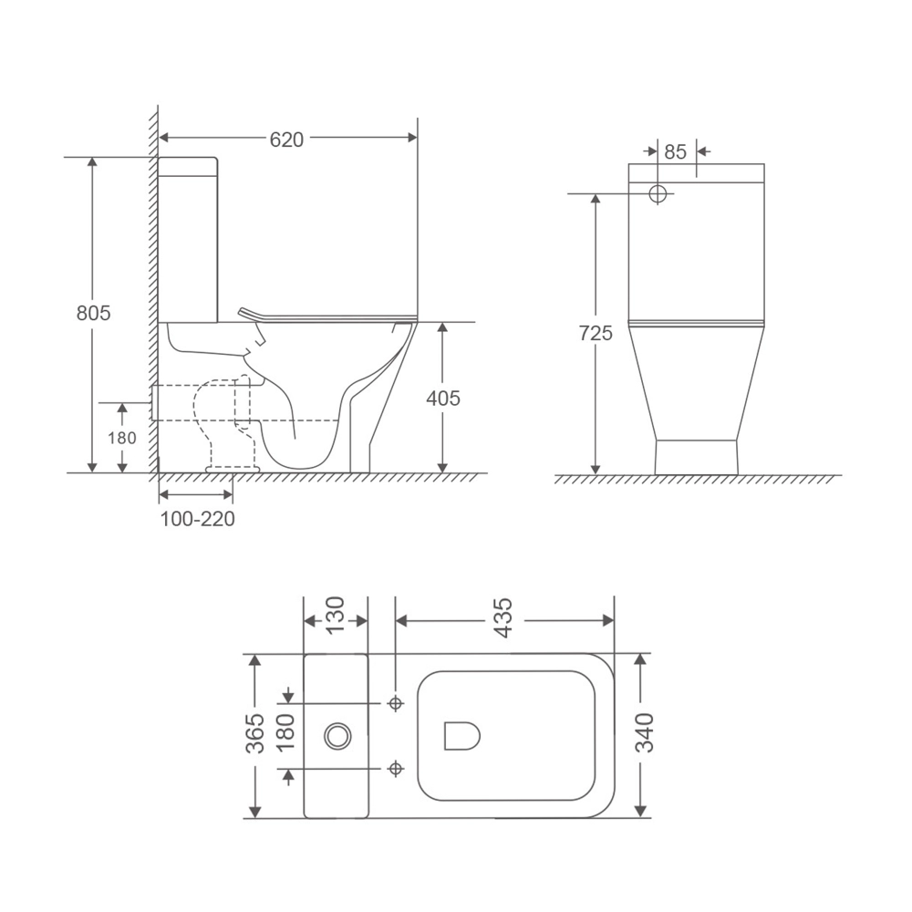 Чаша унітазу-компакту Mixxus Premium Style-0401-T3 Bowl 620х365х805 Tornado 3.0 без сидіння  ( 13713 ) Харьков - изображение 2