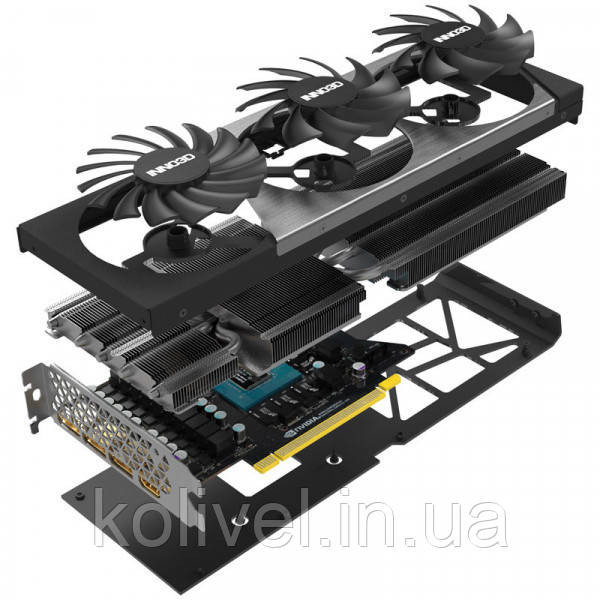 GeForce RTX4070 Inno3D X3 OC, 12GB GDDR6X, 192bit, PCI Express (N40703-126XX-185252L) Киев - изображение 8