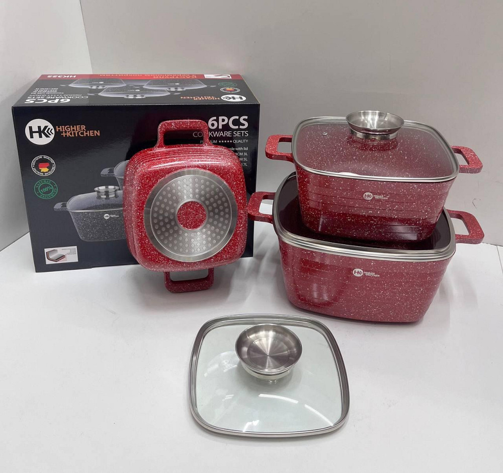HK-322 Посуда Набор квадратных казанов Higher Kitchen (4) Одесса - изображение 4