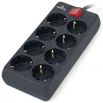 Мережевий фільтр живлення REAL-EL REAL-EL RS-8 PROTECT, 1.8m, black (EL122300021) Вінниця