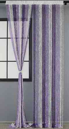 Шторы-нити спираль с люрексом Сиреневый с бело-фиолетовым 300х300см 1 шт (61-023) Киев