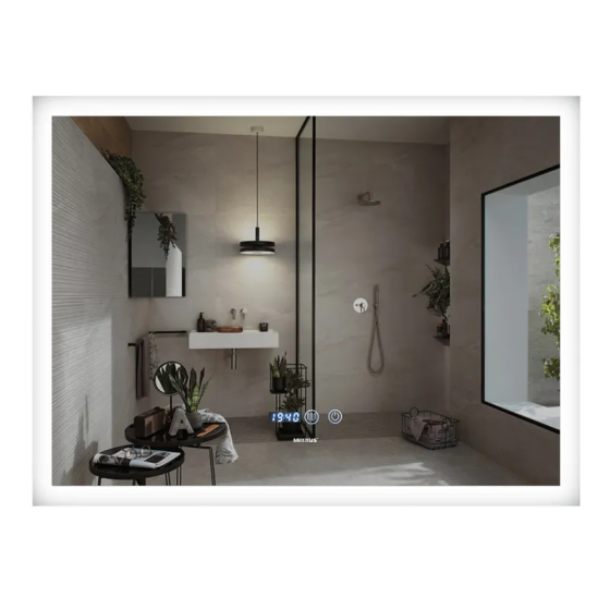 Дзеркало Mixxus FLAT MR04-80x60 з LED Touch, Anti-fog, димером, регулюванням яскравості, годинником  ( MI6928 ) 26473 Харків