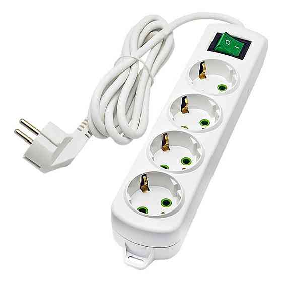 Подовжувач LETITIA із заземленням 4 входи 2 метри з вимикачем Lezard Харків