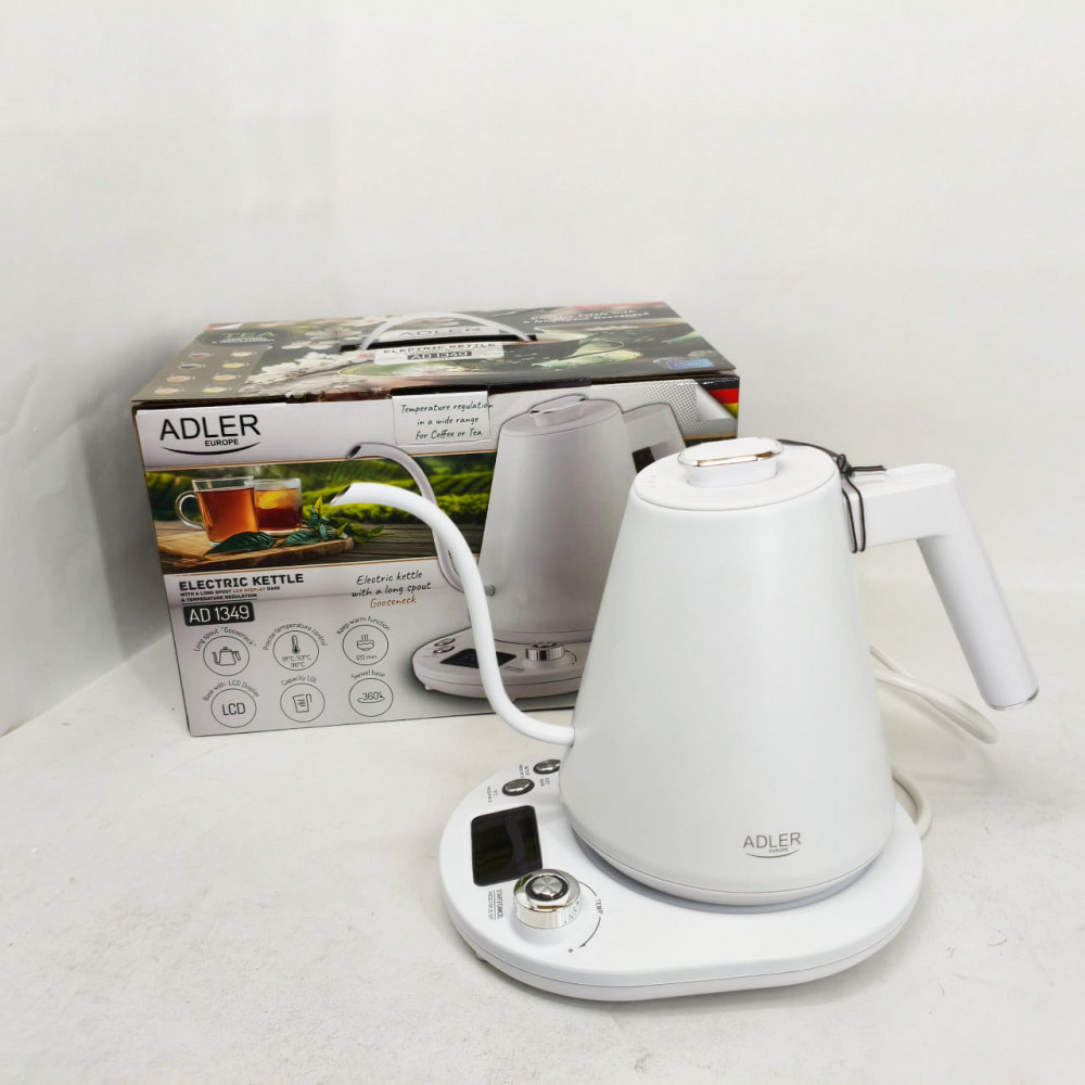 Электрочайник Adler AD 1349 1Л 900Вт Gooseneck с точным контролем температуры White QW-85 Львов - изображение 18