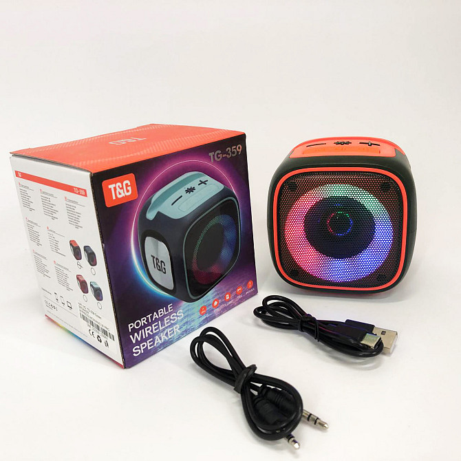 Колонка для вечеринки на улице TG359, Колонка с rgb светомузыкой с подсветкой и светомузыкой RP-77 Львов - изображение 3