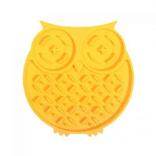 Коврик-кормушка WahoPet licky mat сова силиконовый, желтый Винница
