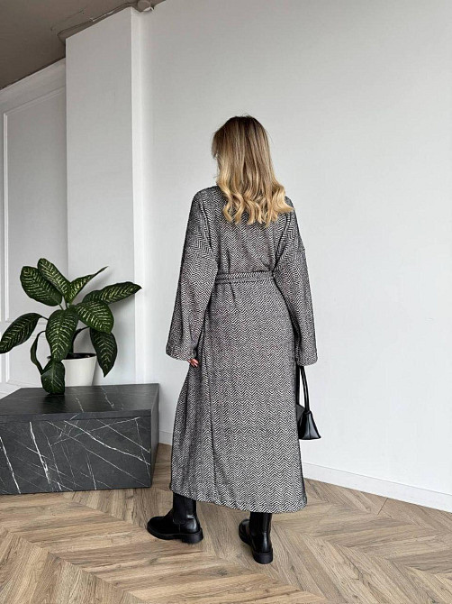 Жіночий трендовий довгий кардиган з поясом та кишенями Одеса - фото 2