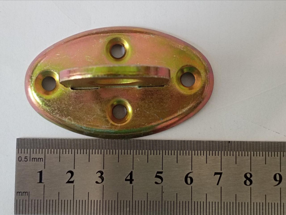 Вушко скоби-завіси колодки  40х 65мм, оцинк жовтий "P-o" Київ - фото 1