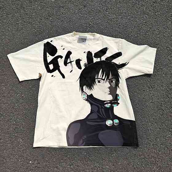 Футболка чоловіча з принтом аніме Аніме Гантз Суіт Кеі оверсайз (S/M/L) Черний Дніпро