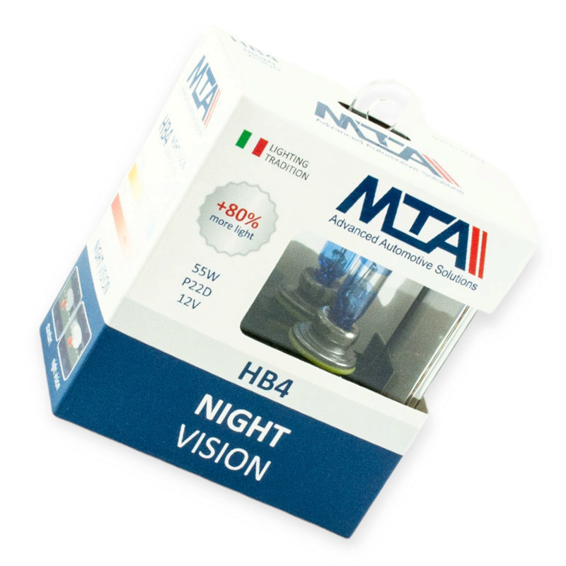 Автолампа 12V 51W MTA Night Vision 80% (2шт) HB4 Мукачево - изображение 1