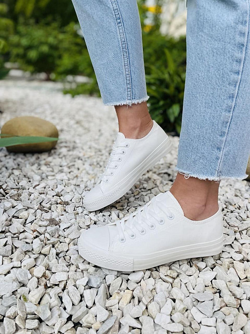 Кеди жіночі PQ-22 білі тканина весна-осінь 37р.-24см 38р.-24.5см (1451) Коломыя - изображение 9