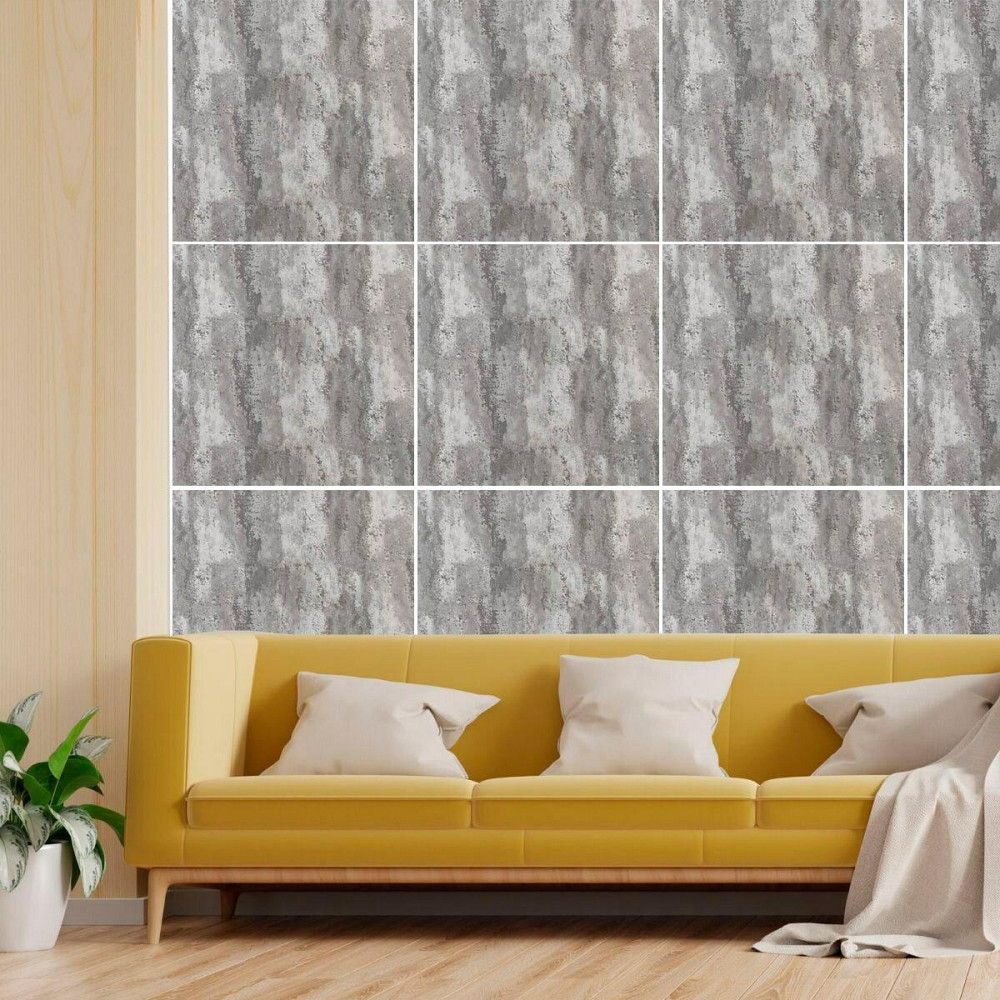 Декоративная ПВХ плита 600х600х3мм Платиновый мрамор (S) SW-00001632 Днепр - изображение 2