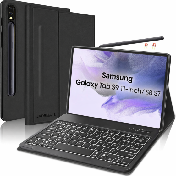 Чохол-клавіатура JADEMALL для Samsung Galaxy Tab S7 11 дюймів 2020, магнітна клавіатура QWERTZ з німецькою розкладкою Київ