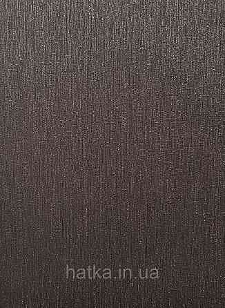 Обои винил на флизелиновой основе Rasch Incanto 1.06х10 однотонные тонкая полоска с глянцем темно коричневые Киев