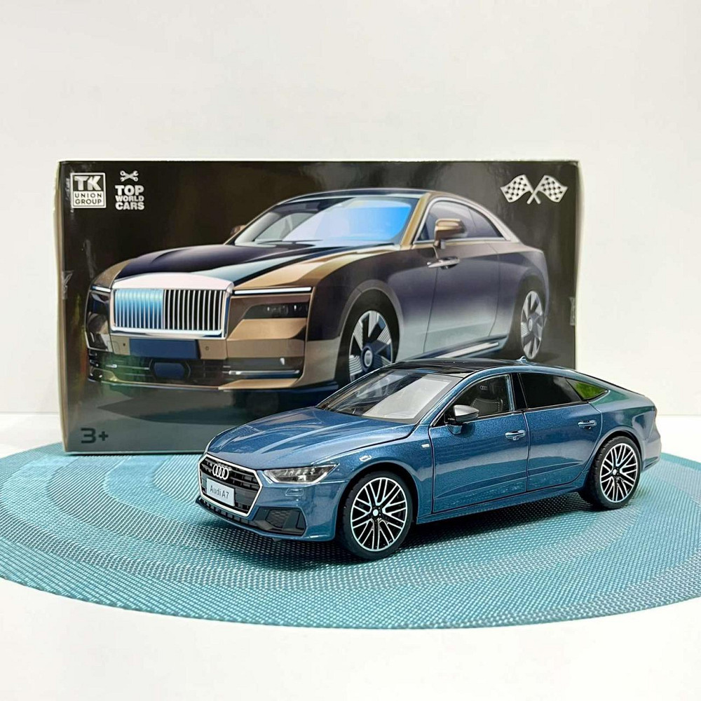 Машинка Audi А7 Авто Експерт металопластик 1:24 звук світло інерція Блакитна (1904-17) Чернігів - фото 7