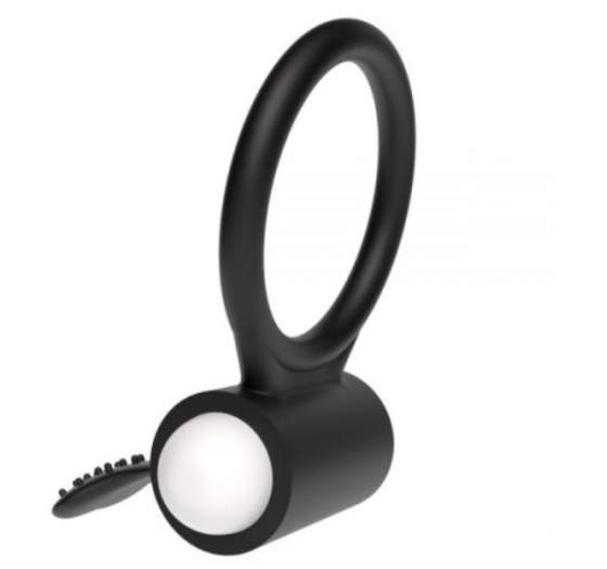 Ерекційне віброкольцо Power Clit Cockring, Black Sex Aura Київ