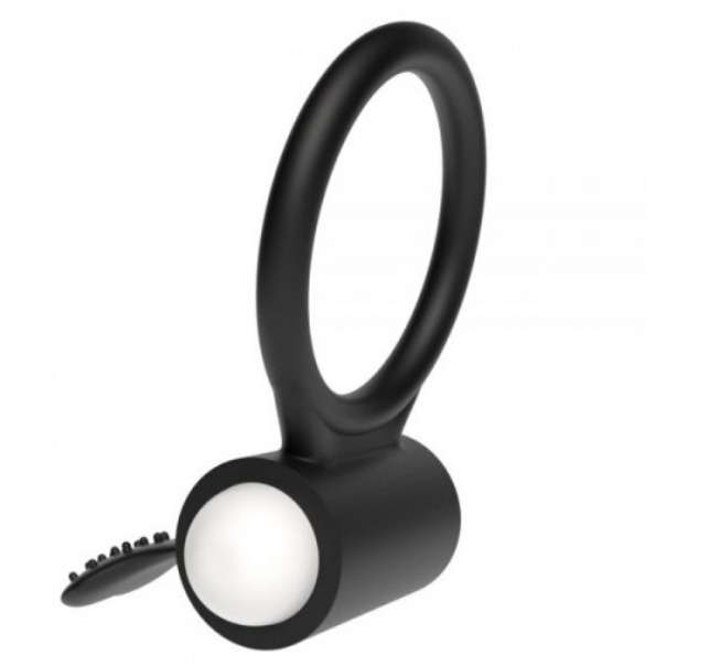 Ерекційне віброкольцо Power Clit Cockring, Black Sex Aura Київ - фото 3