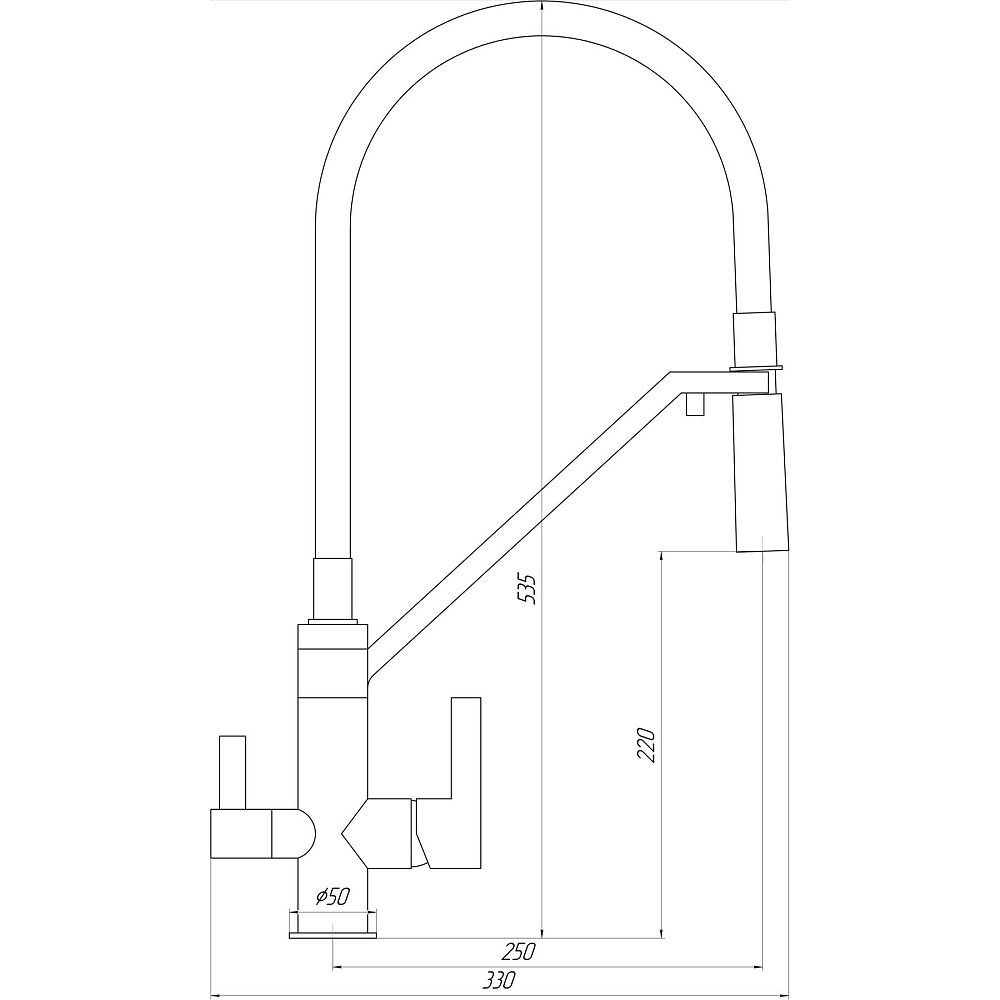Змішувач для кухні під осмос TOPAZ ZARA TZ 8812-H24 Тернополь - изображение 5