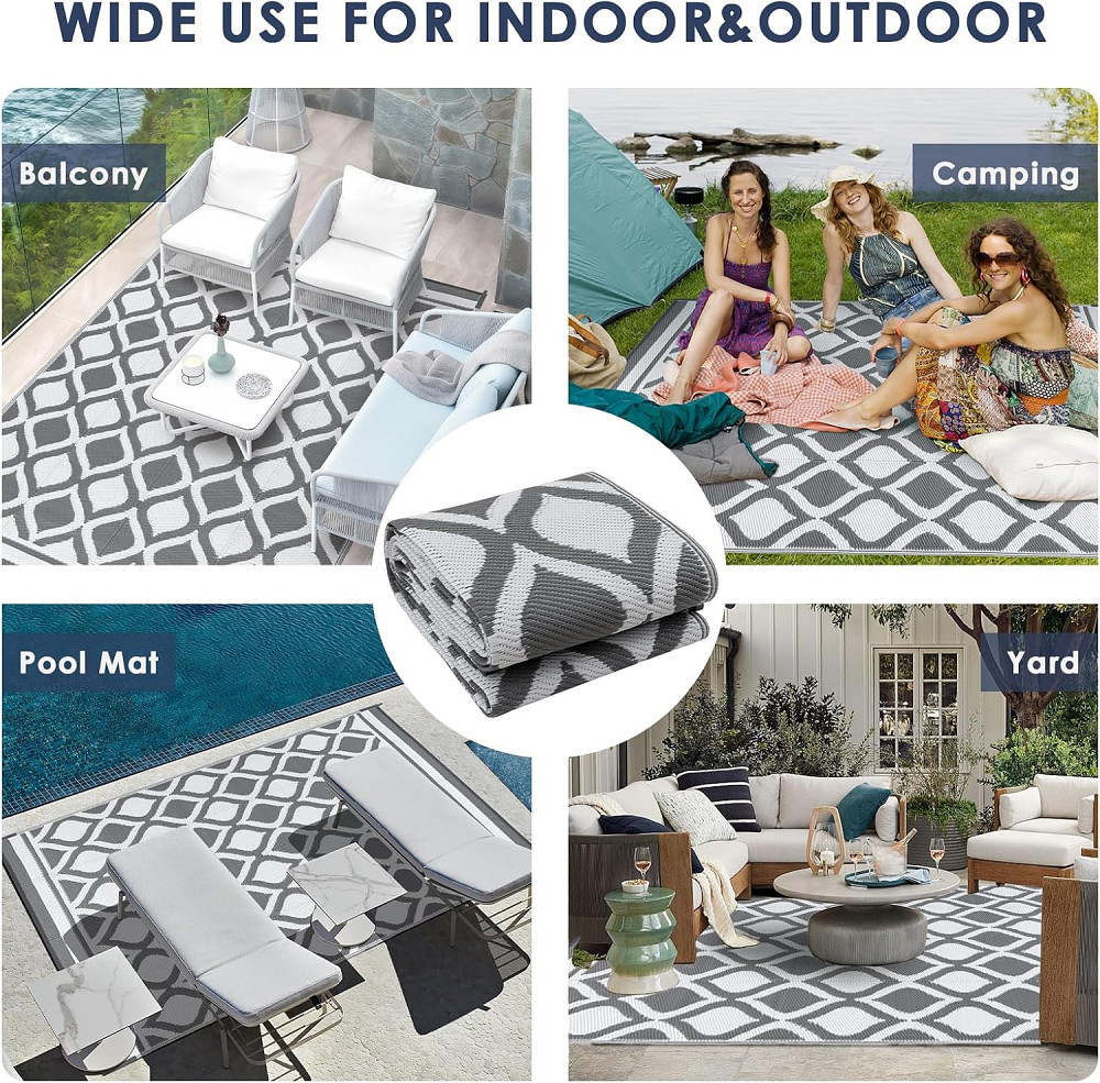 Вуличний водонепроникний килим VK living Outdoor Rug YNK007 / YNK008 120х180 см Луцк - изображение 2