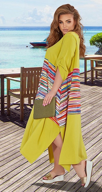 Свободное комбинированное платье большого размера Киев - изображение 3