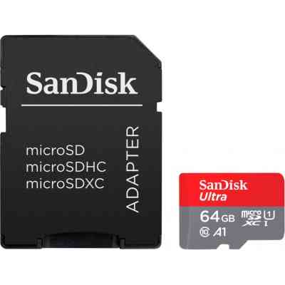 Карта пам&apos;яті SanDisk 64GB microSD Class 10 A1 R-140 (SDSQUAB-064G-GN6IA) Вінниця
