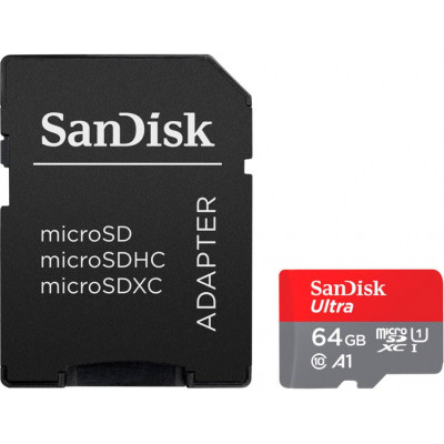 Карта пам&apos;яті SanDisk 64GB microSD Class 10 A1 R-140 (SDSQUAB-064G-GN6IA) Вінниця - фото 1