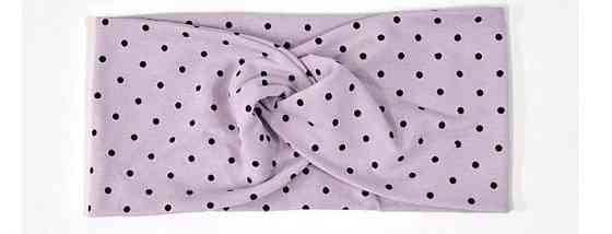 Пов'язка для дівчинки бузкова в горох Київ