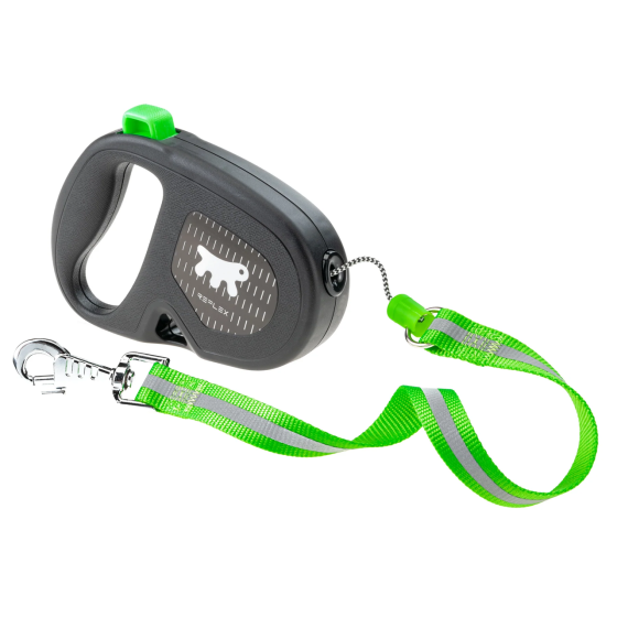 Поводок - рулетка для собак с шнуром Ferplast Flippy One Reflex Cord (Ферпласт Флиппи Ван) 17.6 х 3.6 х 12.1 см - 5м/до 35 кг - L, Салатовый Запорожье