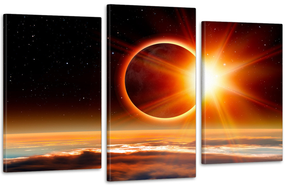 Модульная картина в гостиную / спальню  Місячне затемнення   Art-717_3 Київ - фото 1