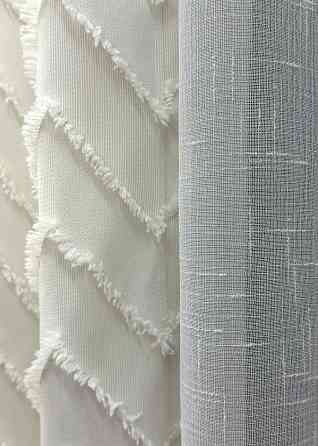 Шторная ткань Лен Букле цвет молочный 1815ш Киев