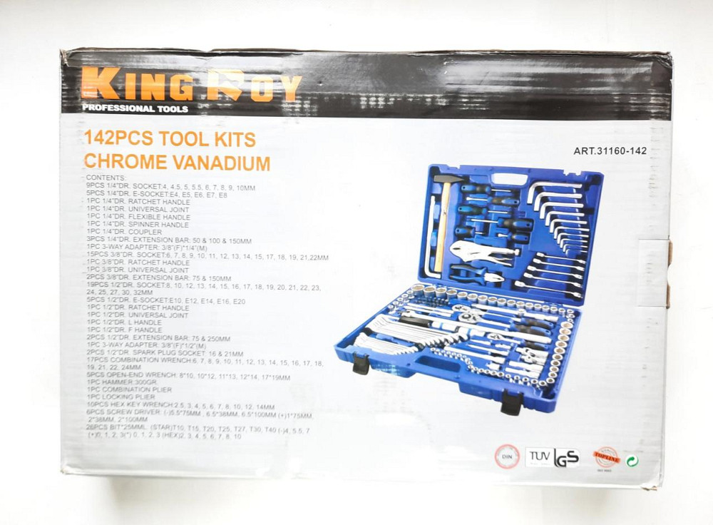 Набір інструментів 142 пр. 1/4&quot;,3/8&quot;,1/2&quot; KingRoy 31160-142-L Вінниця - фото 2