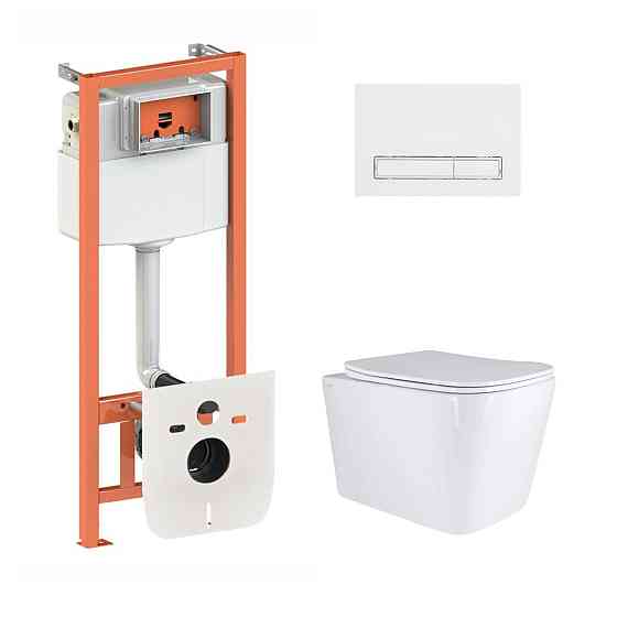 Готове рішення Qtap для ванної кімнати: підвісний унітаз Tern Ultra Quiet 525x345x360 + комплект інсталяції Nest 4 в 1 (лінійна Київ