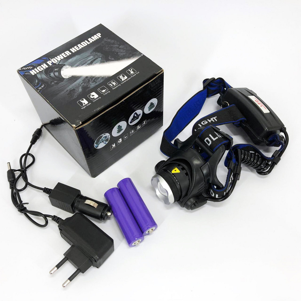 Ліхтар на голову акумуляторний світлодіодний потужний, Потужний налобний ліхтар для риболовлі AV-82 Львів - фото 2