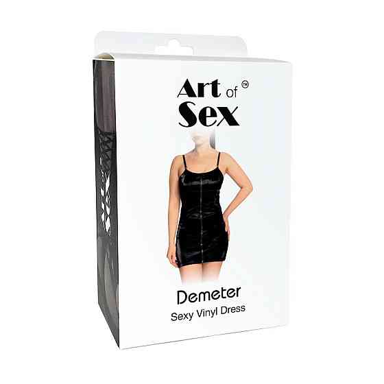 Лакована сукня Art of Sex - Demeter, колір чорний з ефектом голограми, розмір S Sex Aura Київ